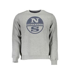 North Sails Gray Cotton Men Men's Sweater